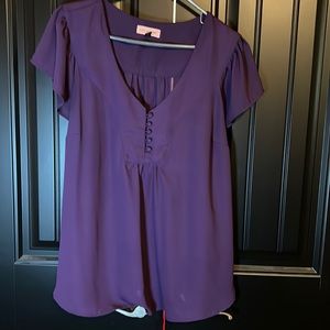 Purple East Adeline Blouse